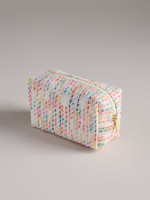 Multi Tweed Makeup Bag