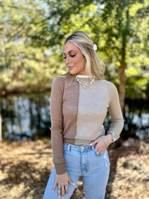 Mocha Tonal Sweater