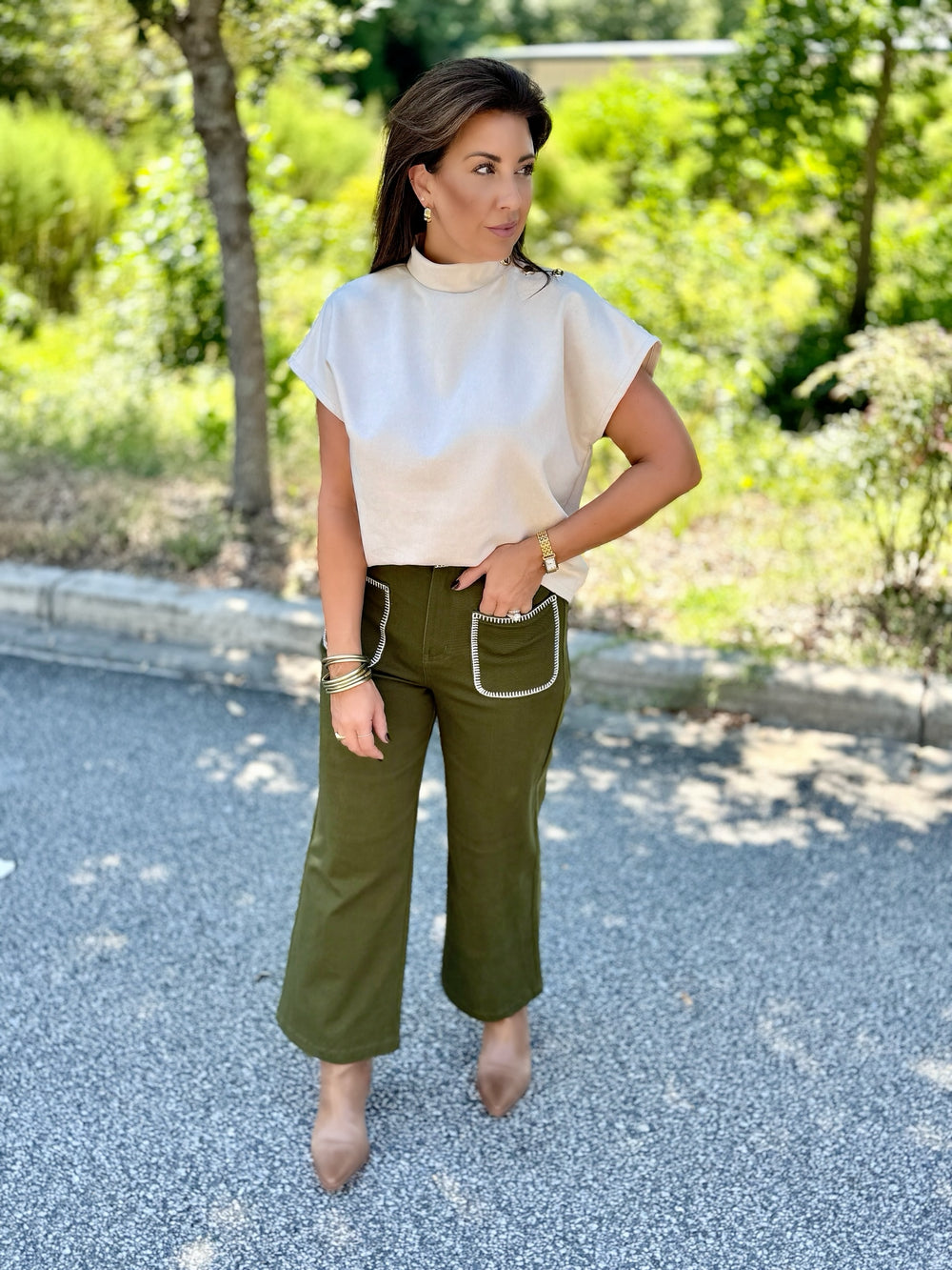 Patch Pocket Trouser - Olive