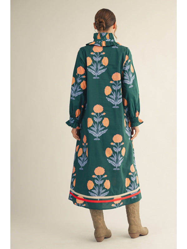 Called By Name Hunter Green Midi Dress