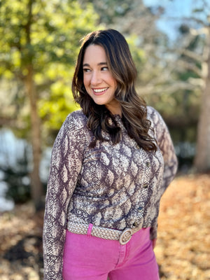 Bold Snake Print Top