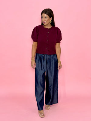 Wine Cardigan