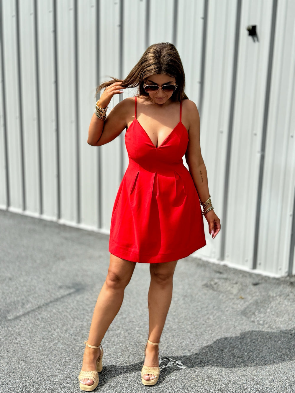 Red short dress, Red girls night out dress, Red mini dress, Red going out mini dress