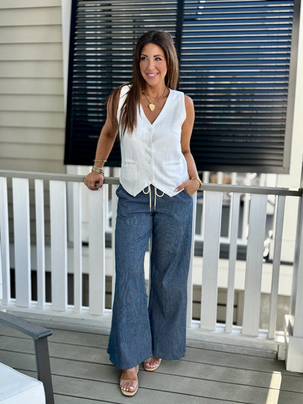 white vest, beach outfit, summer outfit, summer vest top, summer white vest