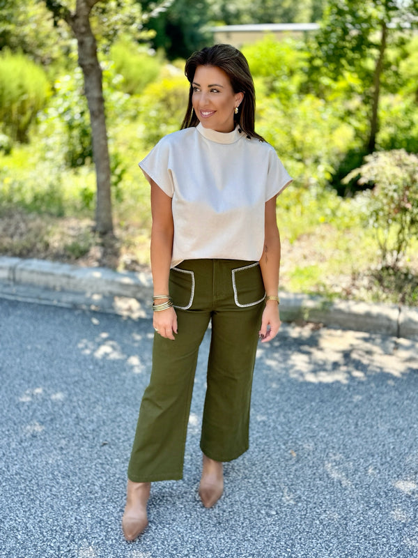 Patch Pocket Trouser - Olive