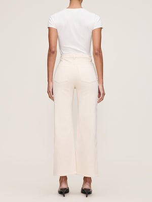 Karmine Refined Wide Leg High Rise 28" Jeans - Flax
