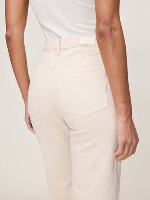 Karmine Refined Wide Leg High Rise 28" Jeans - Flax
