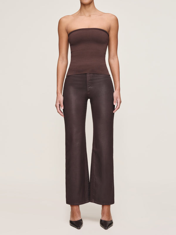 Tube Top Instasculpt™ Fine Knit - Espresso Brown