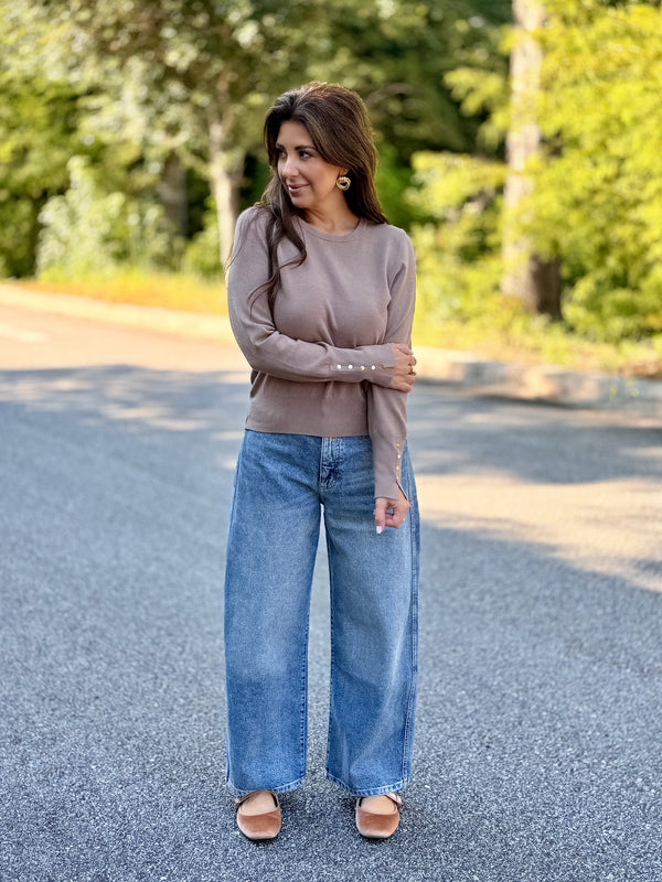 Alec Knit Top - Mocha