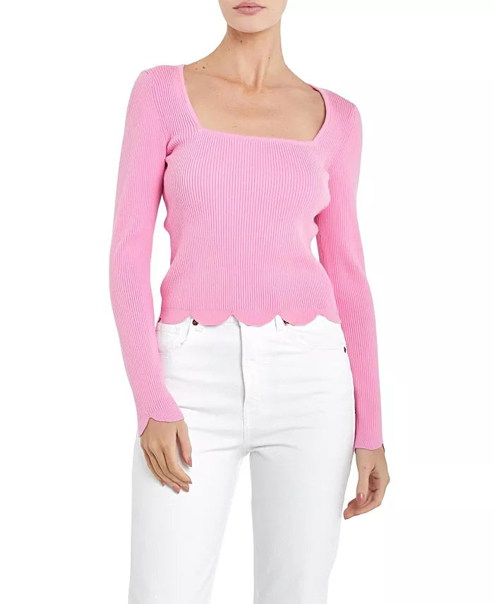 All For You Scallop Top
