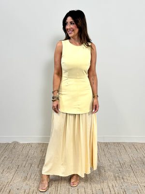 yellow dress, butter yellow