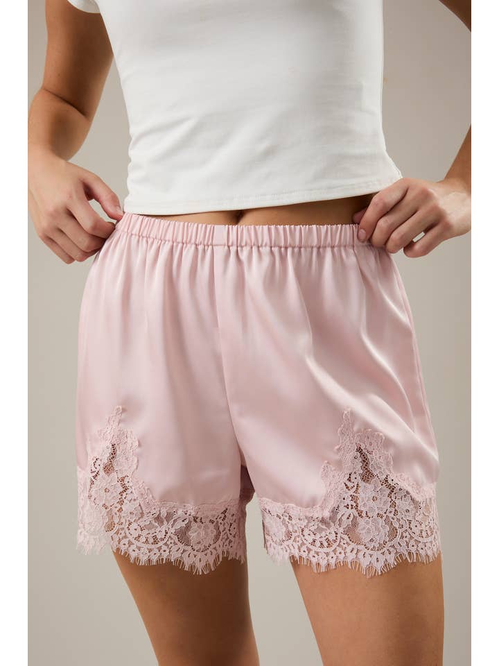 Maison Lace Shorts - Pink
