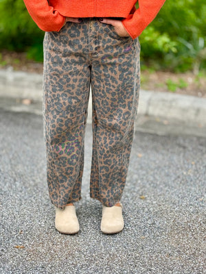 Leopard Barrel Pant