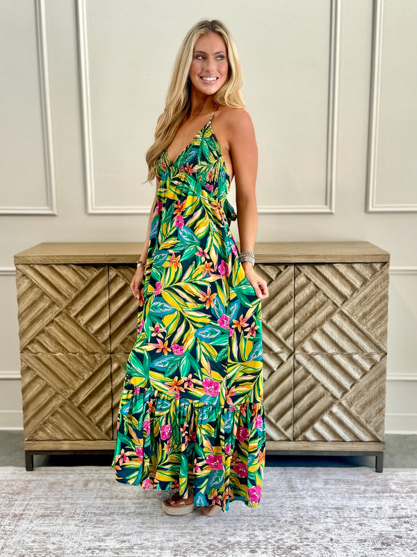 Botanical Bloom Maxi Dress Medium