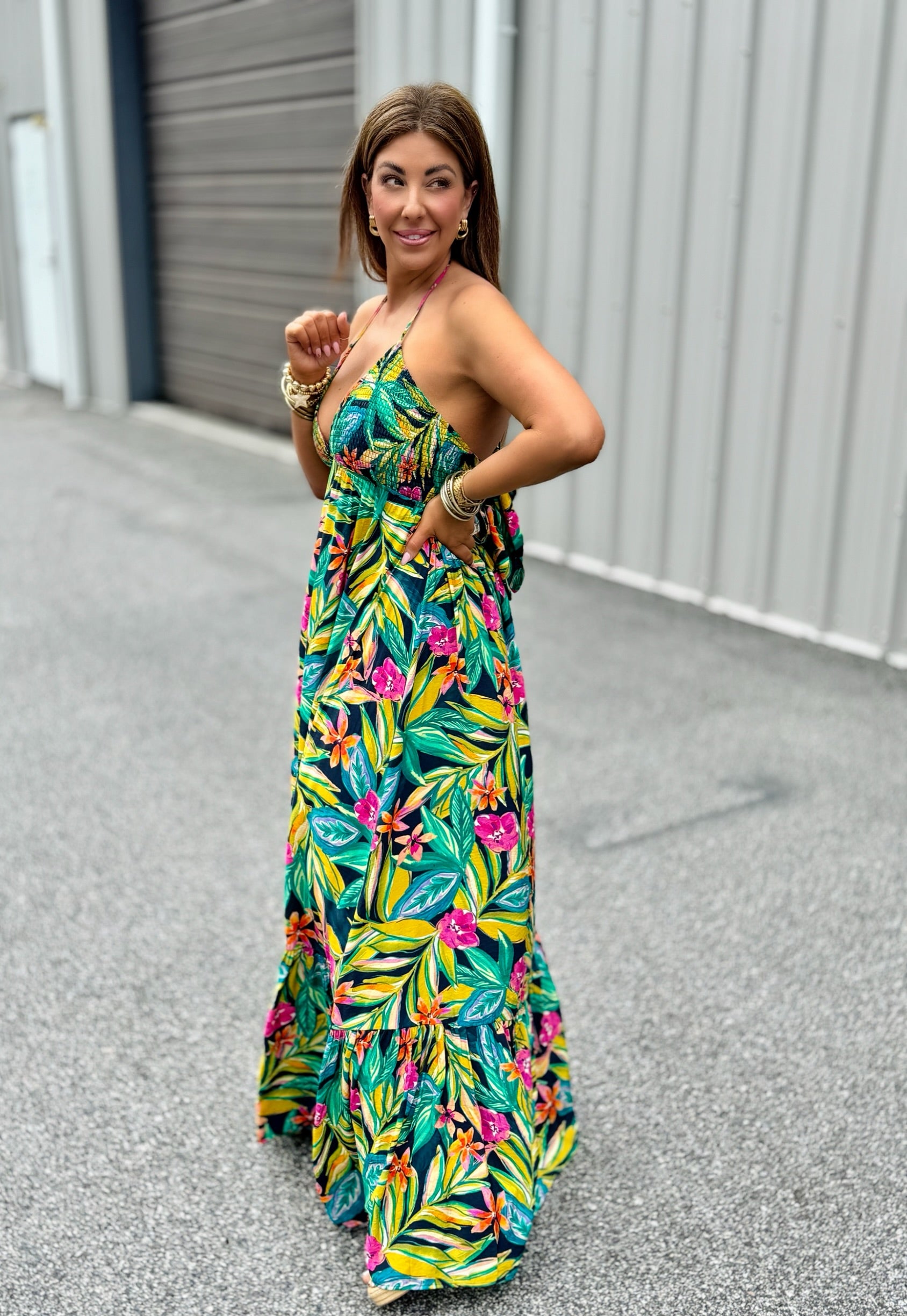 Botanical Bloom Maxi Dress Medium Botanical Bloom Maxi Dress Medium