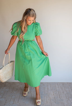 Green Cutout Maxi Dress - Southern Fuss
