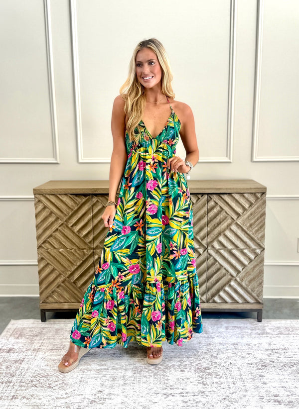 Botanical Bloom Maxi Dress Medium Botanical Bloom Maxi Dress Medium