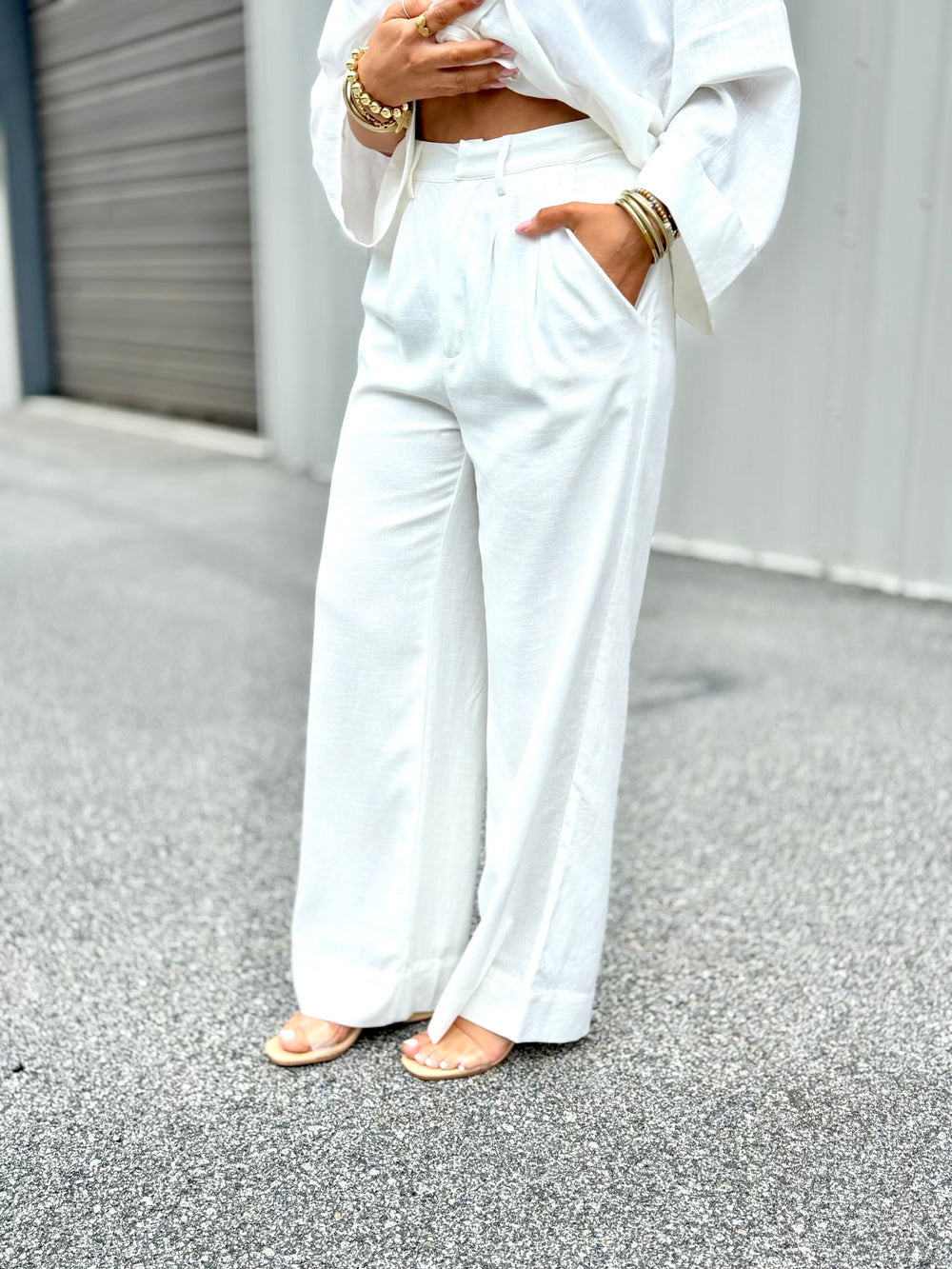 White Bahama Linen Pants