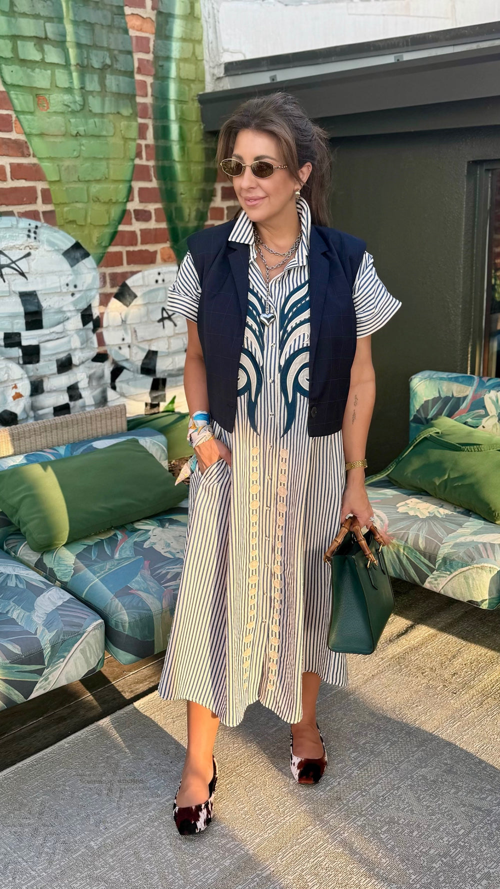 THML Indigo Shirt Dress