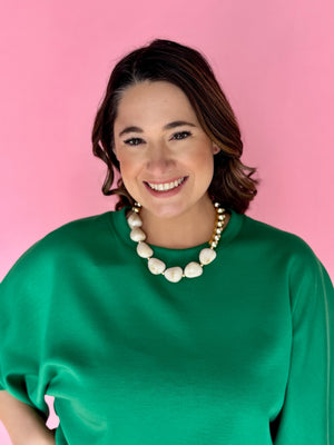 It's a Neutral Beaded Necklace