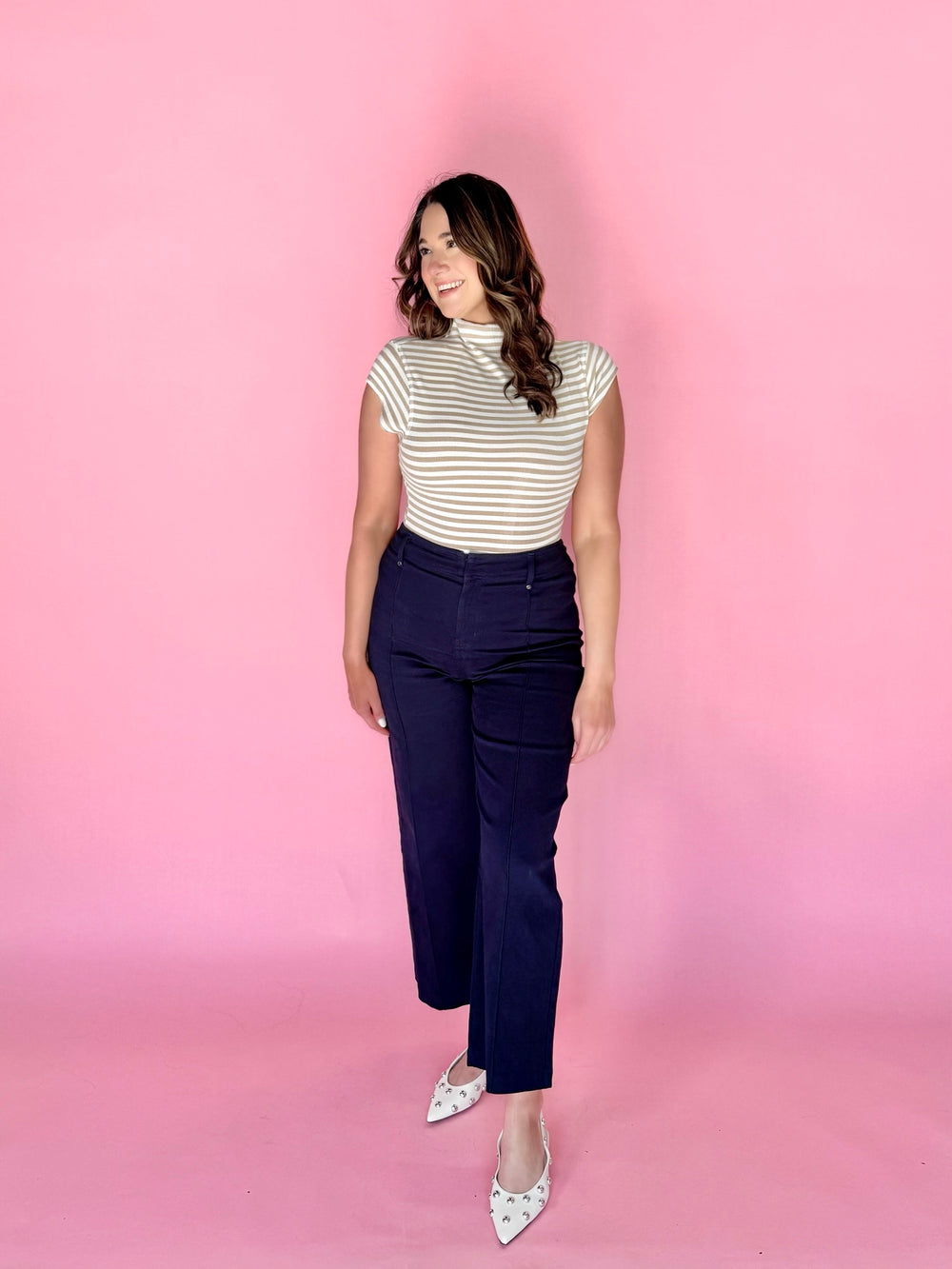 blue pants, staple pants, navy pants, comfy pants