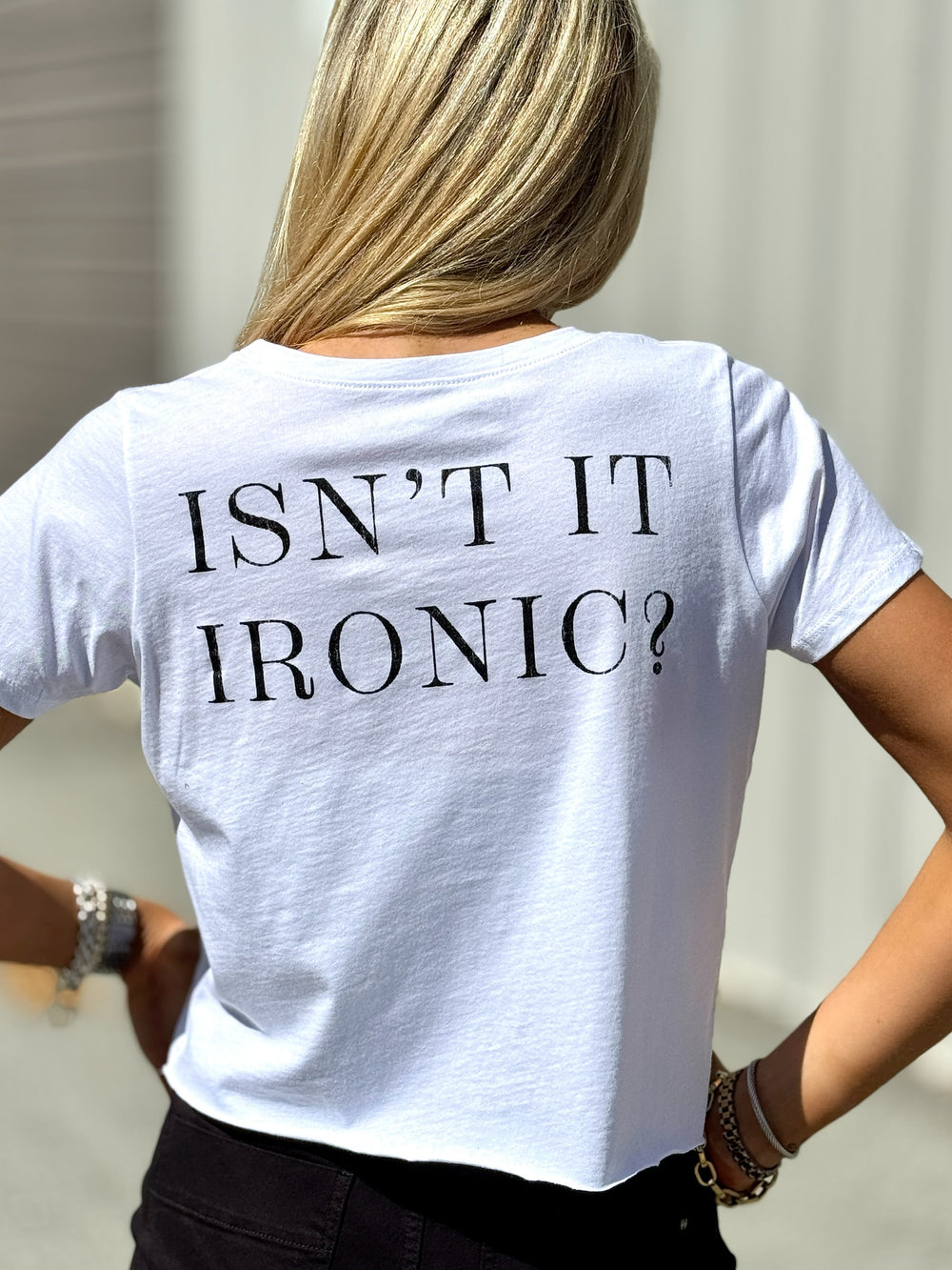 Alanis Ironic Crop Tee