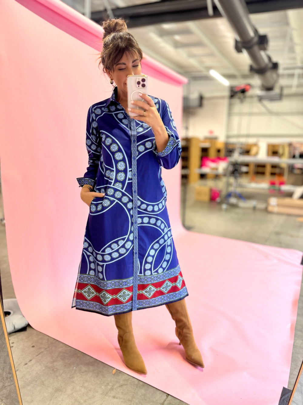 Eliza Dress - Vintage Circles