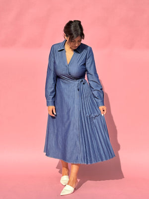 Denim Wrap Dress