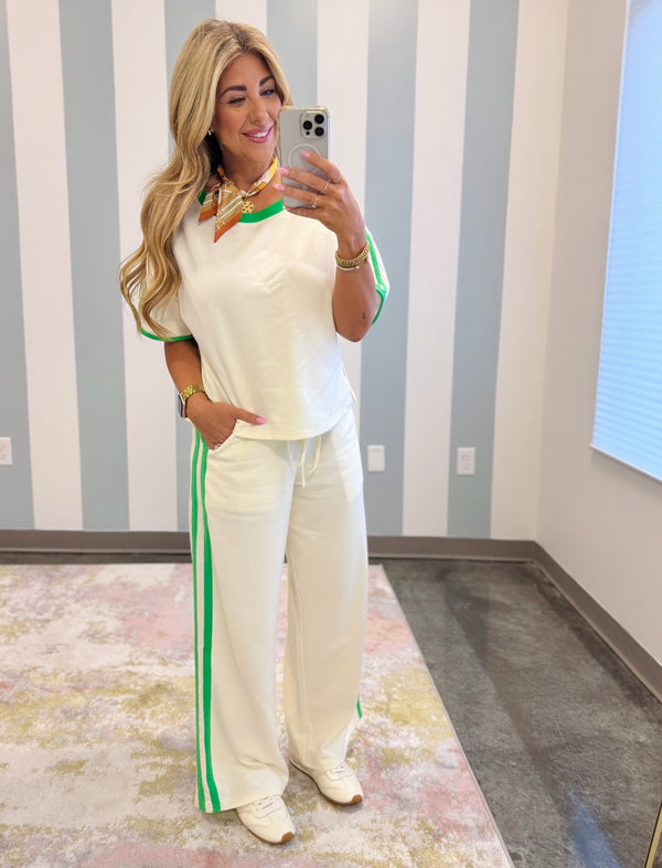 Green Stripe Top - Southern Fuss