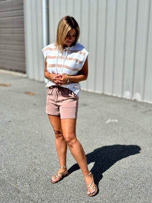 Blythe Shorts - Taupe