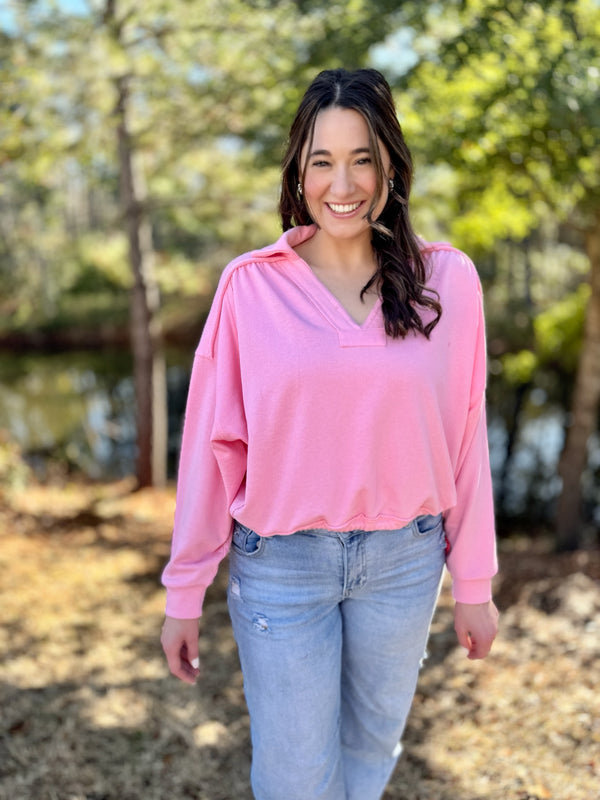 Anna Collin French Terry Pullover - Pink