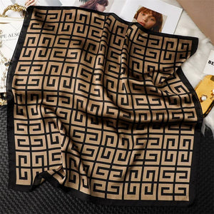 Black Geometric Print Scarf