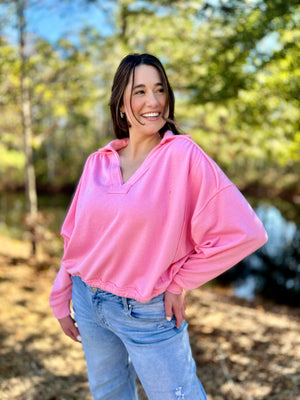 Anna Collin French Terry Pullover - Pink