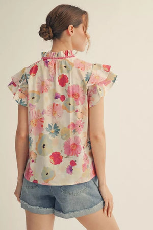 Floral Fuchsia Top