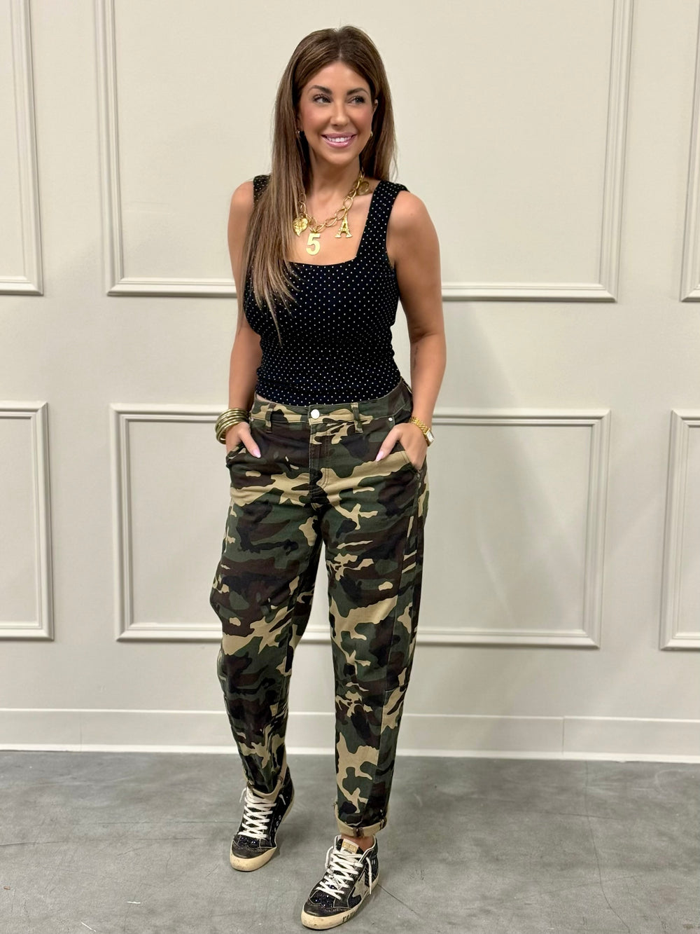 Camo Barrel Jeans