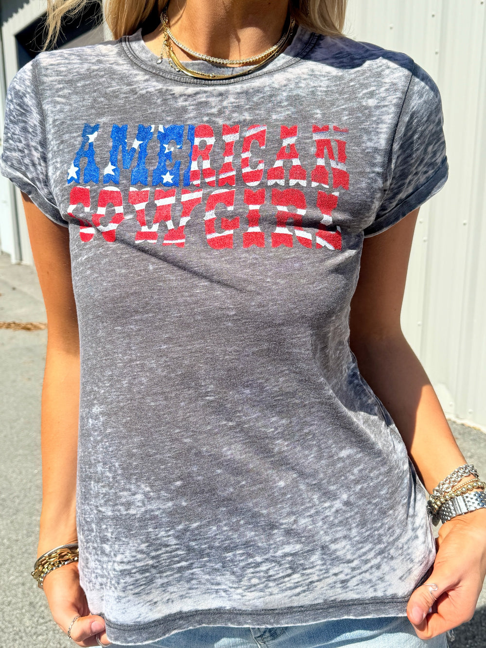 American Cowgirl Burnout Tee