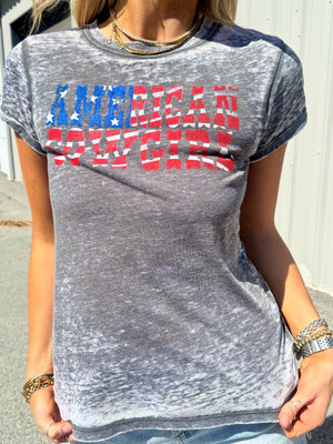 American Cowgirl Burnout Tee