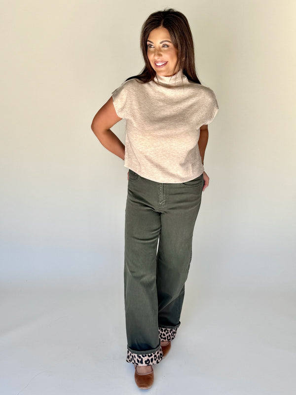 Warm Sands Mock Neck Top
