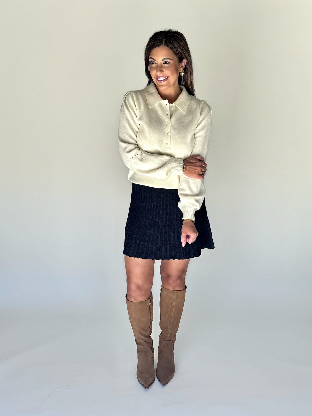 Slade Navy Sweater Skirt