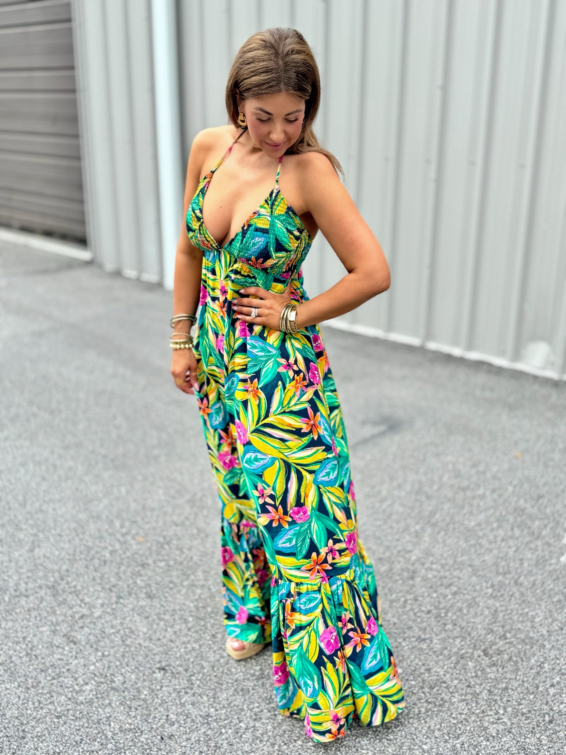 Botanical Bloom Maxi Dress Medium Botanical Bloom Maxi Dress Medium