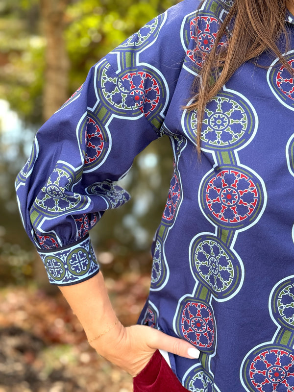 Elsa Shirt - Vintage Circles