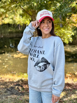 Dear Santa Chanel Crewneck - Grey