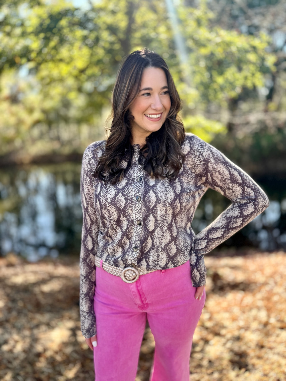 Bold Snake Print Top