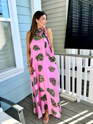 beach maxi dress, flowy elevated dress