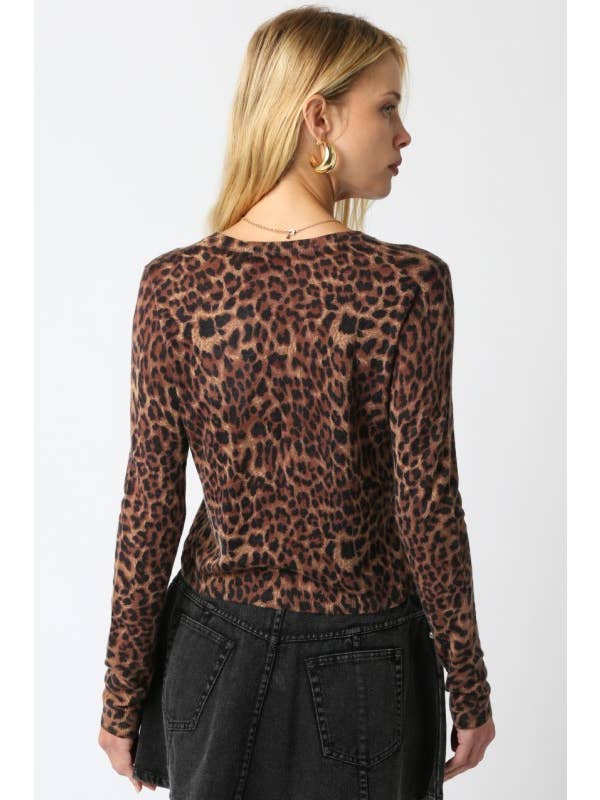 Jillian Leopard Knit Top
