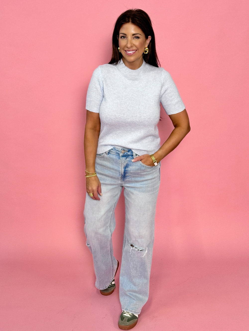 Elsa French Blue Top