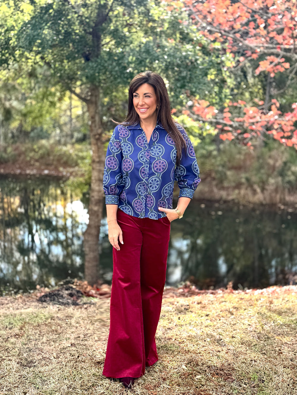 Elsa Shirt - Vintage Circles