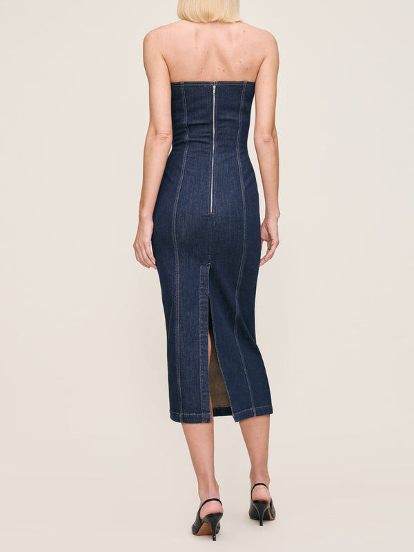 Esme Dress Strapless Midi - Crescent Harbor