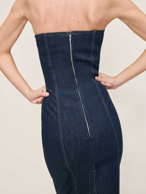 Esme Dress Strapless Midi - Crescent Harbor