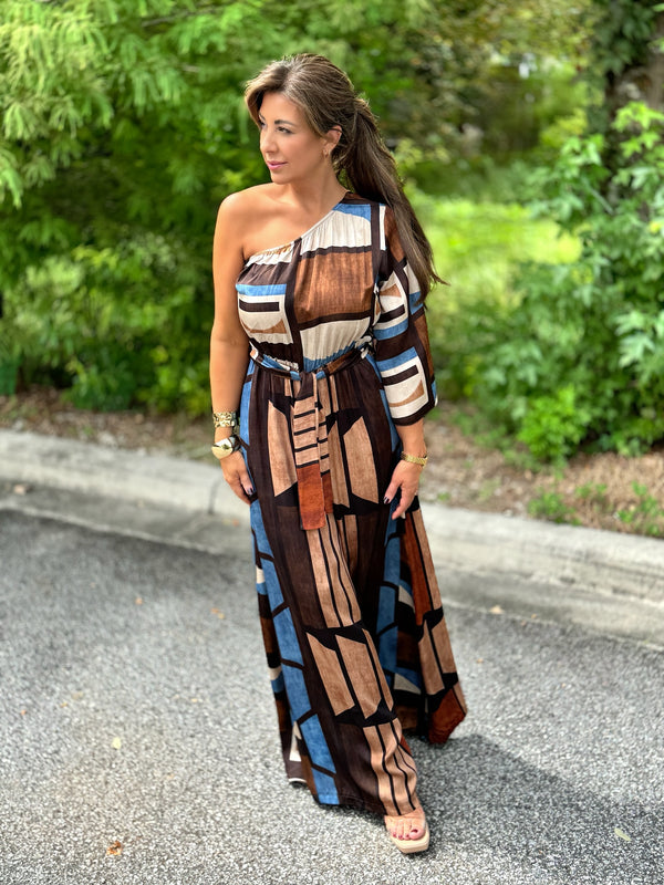 Autumn One Shoulder Jumpsuit